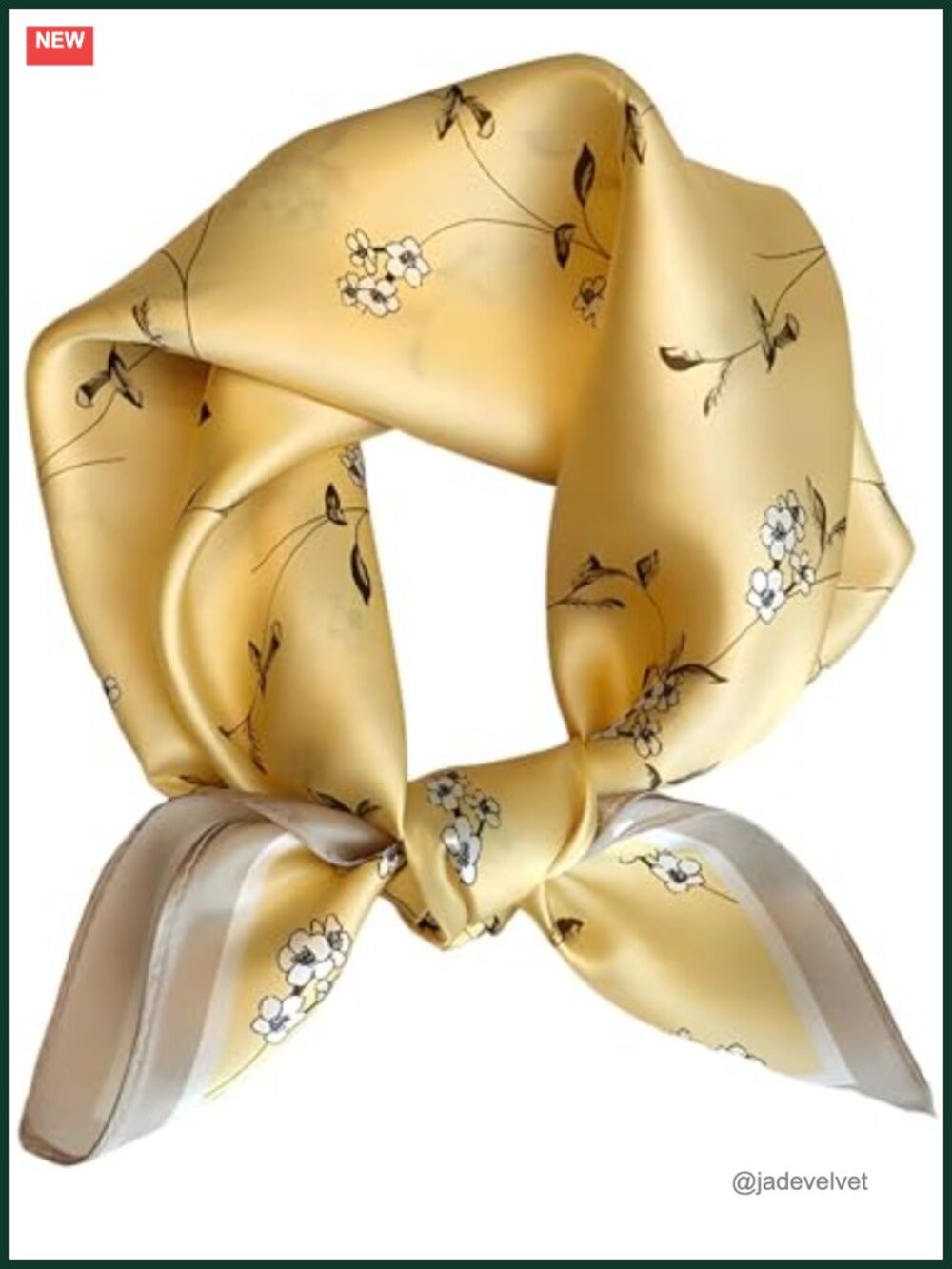 100% Mulberry Silk Square Scarf Women Lightweight Neckerchief Head Wrap 21"